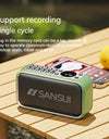 SANSUI F35 portable stereo bass Bluetooth speaker SANSUI F35 retro speaker mini plug-in portable music player supporting TWS AUX