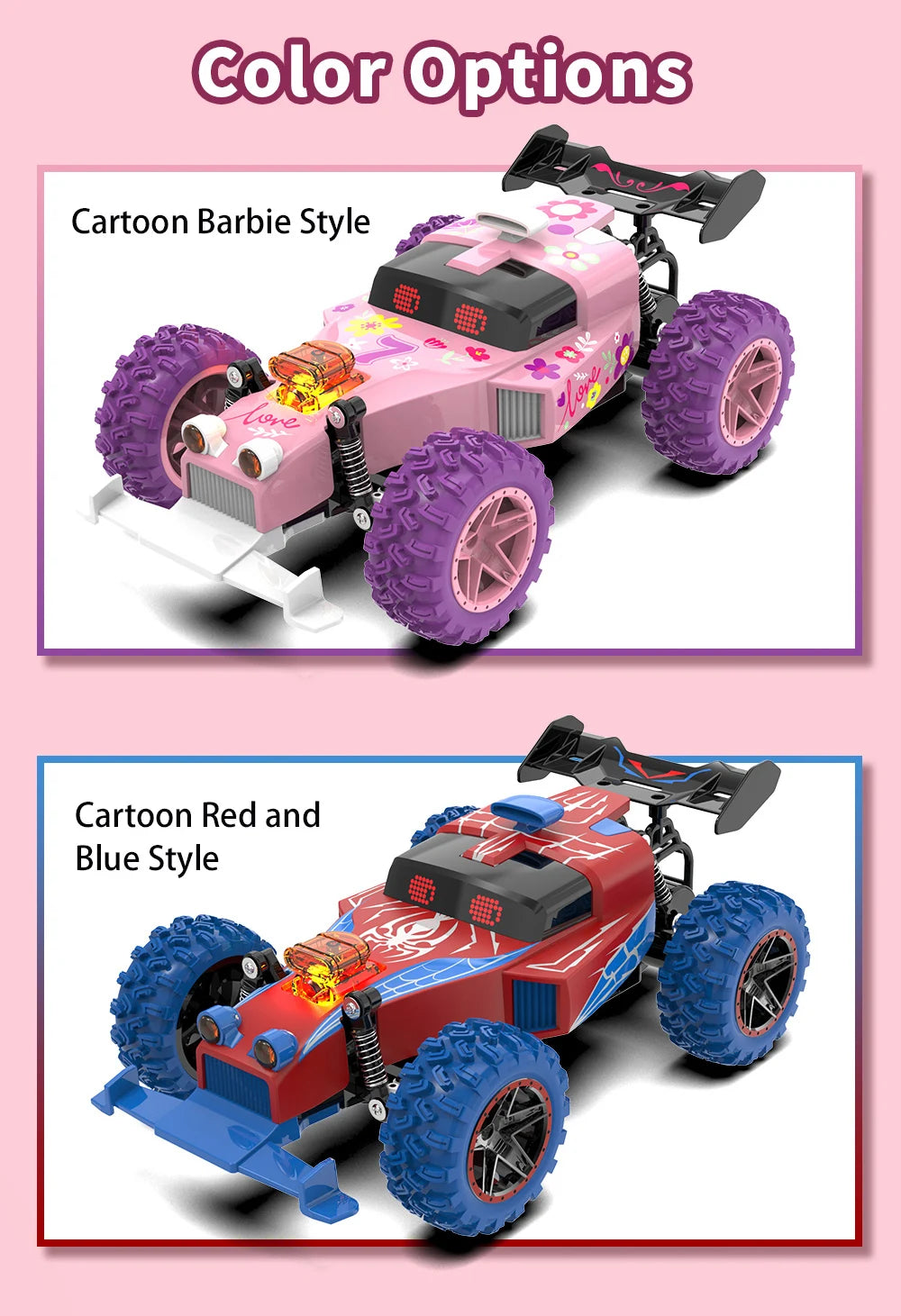 High Speed RC Car With LED Lights Sports Off-road 2.4GHz Remote Control Climbing Vehicles Cars Toys for 's Toy