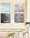 Window Privacy Film Rainbow Window Clings 3D Decorative Vinyl Stained Glass Window Decal Static Cling Sticker Non-Adhesive