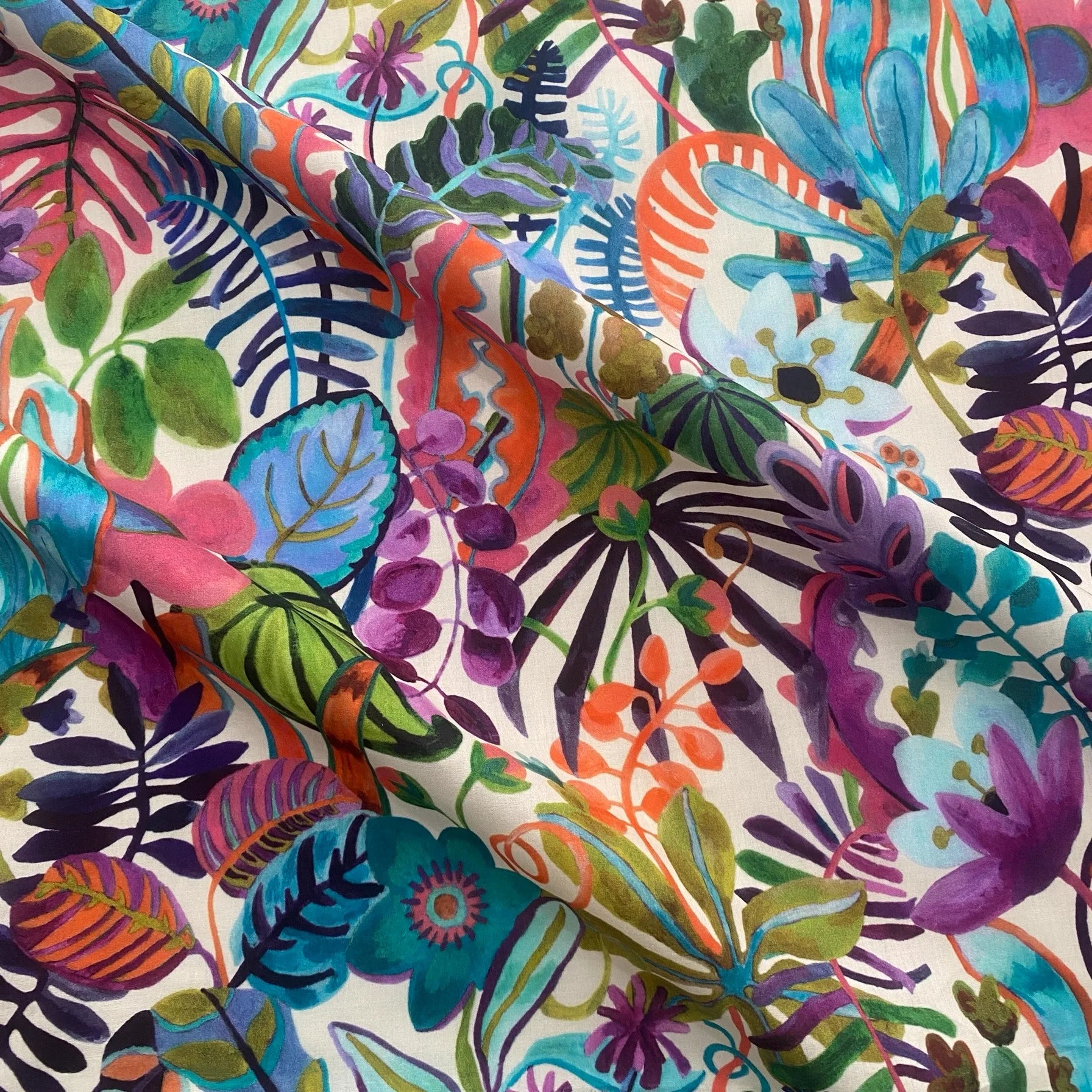 1/2/5M 100% Cotton tana lawn fabric 80S Like Liberty Jungle trip Fabric Sewing children's clothes shirt dress handmade DIY Cloth