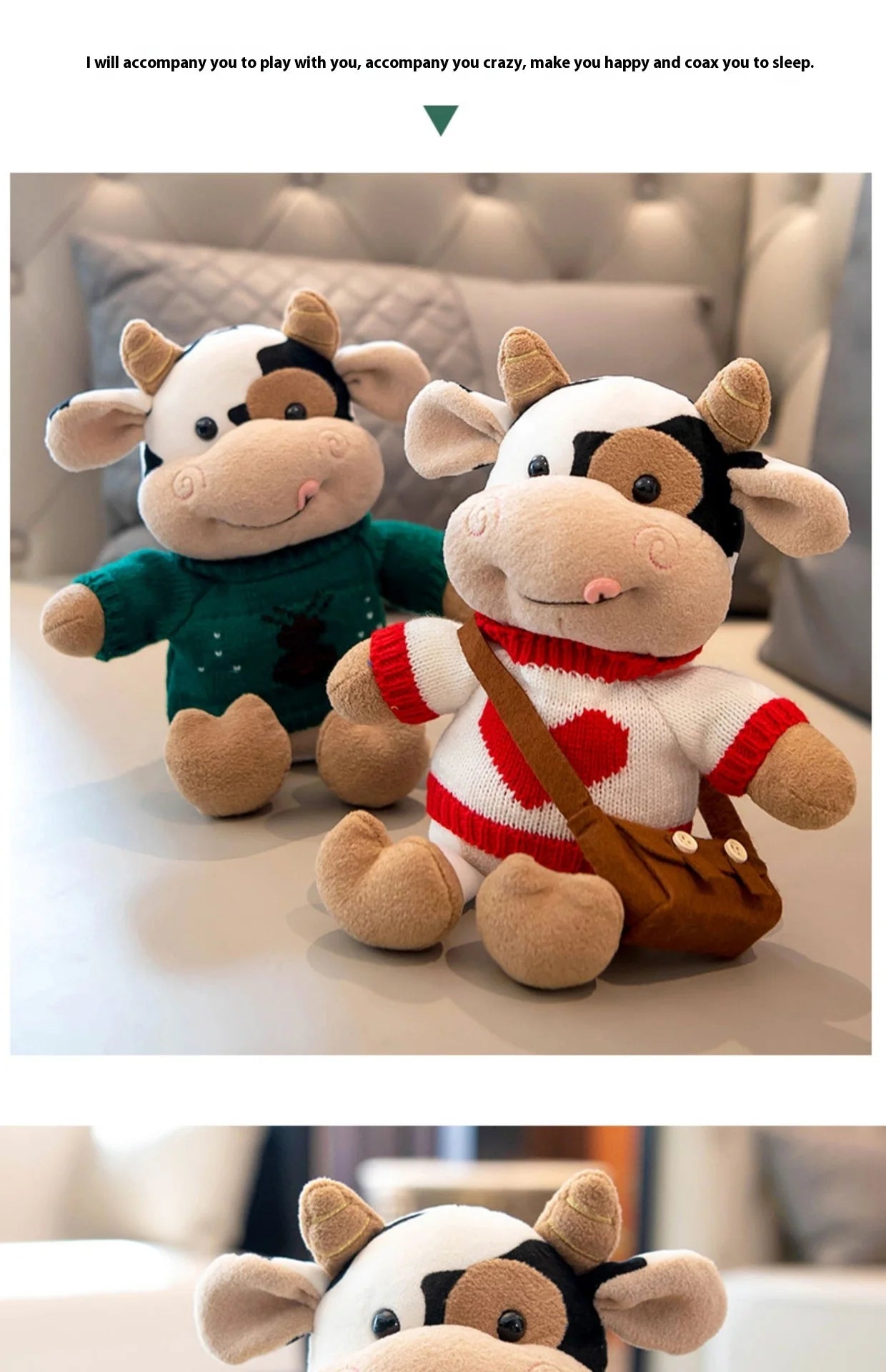 Hot toys Cute Cow Doll Little Cow Plush Toy Chinese Zodiac Cow Doll Cloth Doll New Year's Gift Girl's Birthday Gift