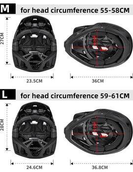 Full Face Mountain Bike Helmet Adult Racing Downhill MTB Helmet for Men/Women Adult Mountain Bike Helmet with Visor Over 31 Vent