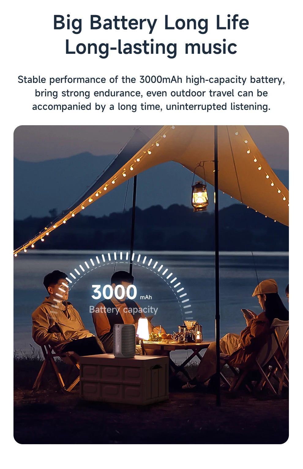 Powerful Bluetooth Speaker, Bass Wireless, LED Light, Outdoor Speakers, Subwoofer, Waterproof Sound Box Support