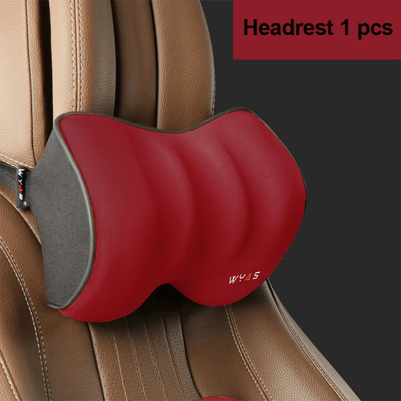 Car Lumbar Support Headrest Neck Pillow Support Universal Soft Neck Pillows Cushion Car Memory Foam Lumbar Pillow Back Support