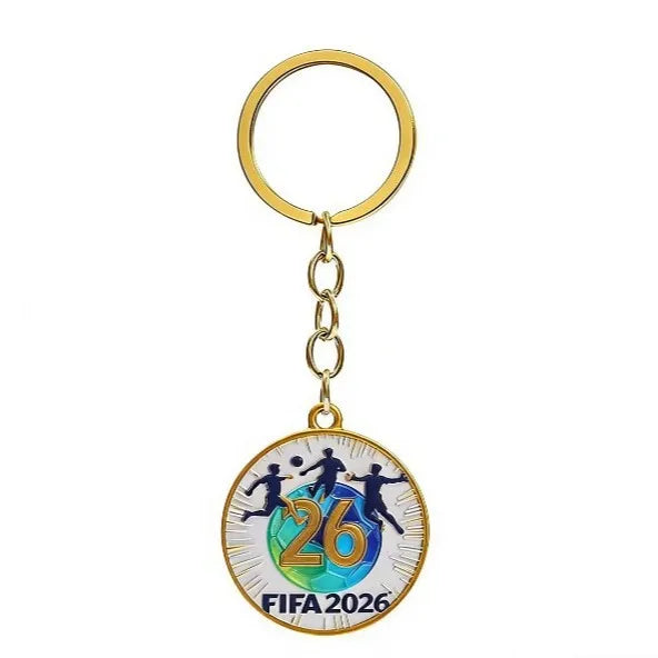 2026 World Cup Football Fan Metal Keychain Soccer Sports Souvenir