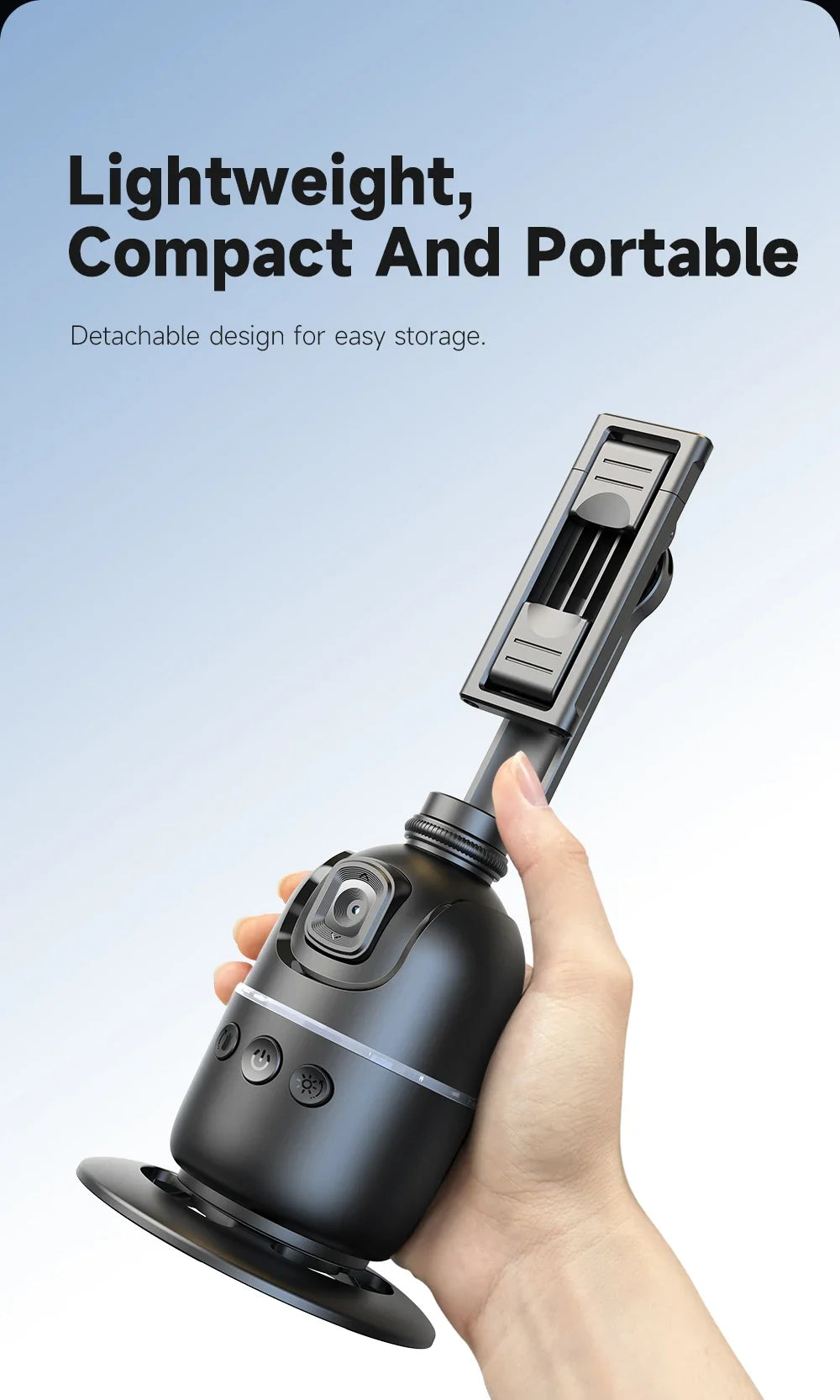P03 Gimbal Stabilizer for Mobile Phone AI 360 Follow Selfie Stand Face Tracking Desktop Gimbal for Cellphone and Cameras