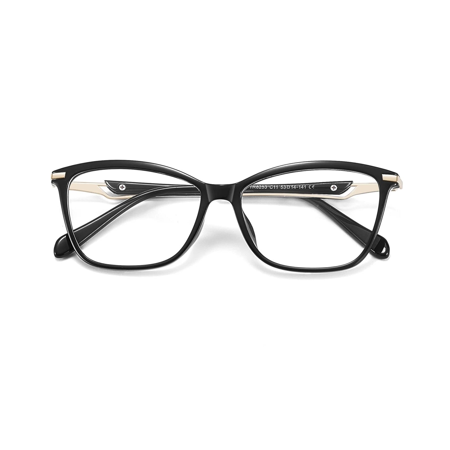 Retro Square Cat Eye Lightweight TR90 Eyeglasses Frames for Women