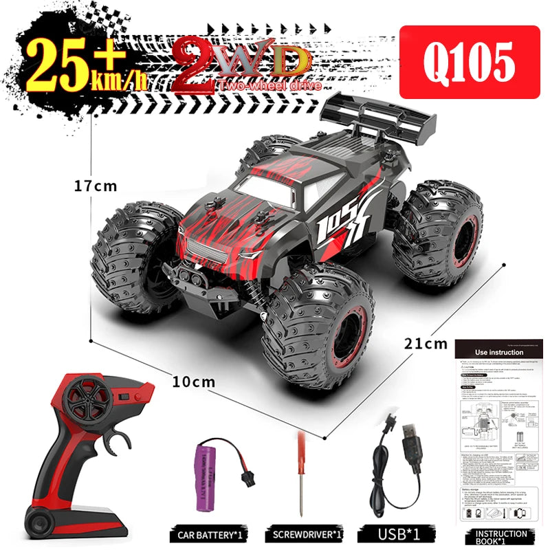 RC Car 1:16 70KM/H or 25KM/H Car Toys LED Headlight Shock-Absorbing Long Endurance With Adapt To All-Terrain 4WD Toys