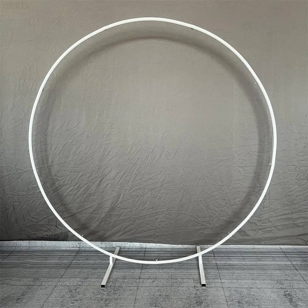 Metal Circle Stand Wedding Arche Round Balloon Arch Flower Gold Background Arch DIY Frame Birthday Party  Shower Decoration