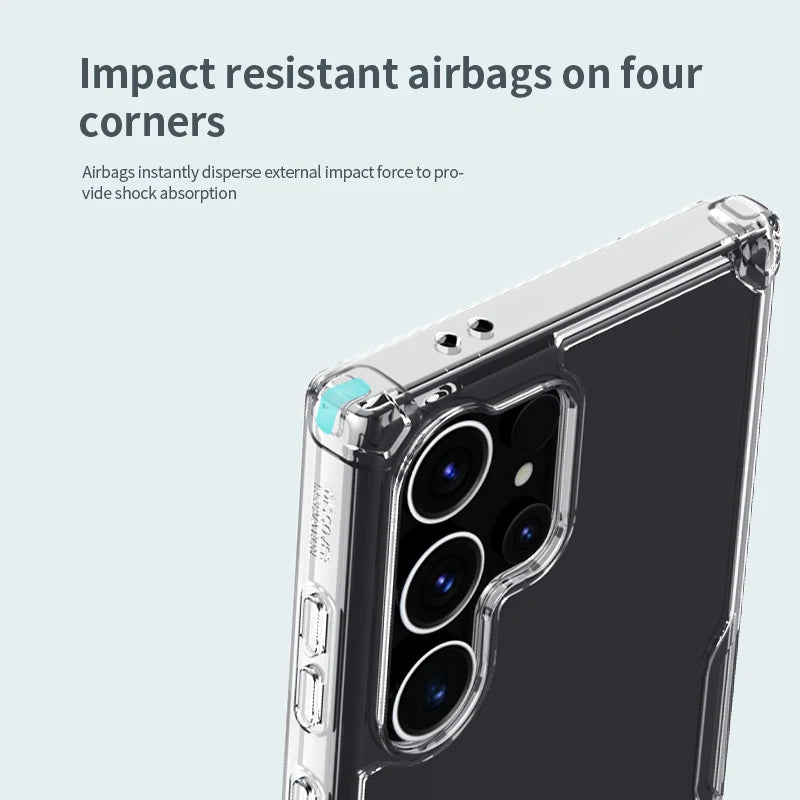Transparent TPU + PC Soft Case for Samsung Galaxy S26 Ultra / S26 Plus / S25 Ultra / S24 Ultra / S23 Ultra – Lightweight Protective Cover