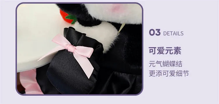 Hot Kawaii 60cm Dark Uniform Kuromi Plush Toy Cartoon Anime Sanrio Stuffed Doll Cute Kuromi Pillow for Kids Birthday Xmas Gift