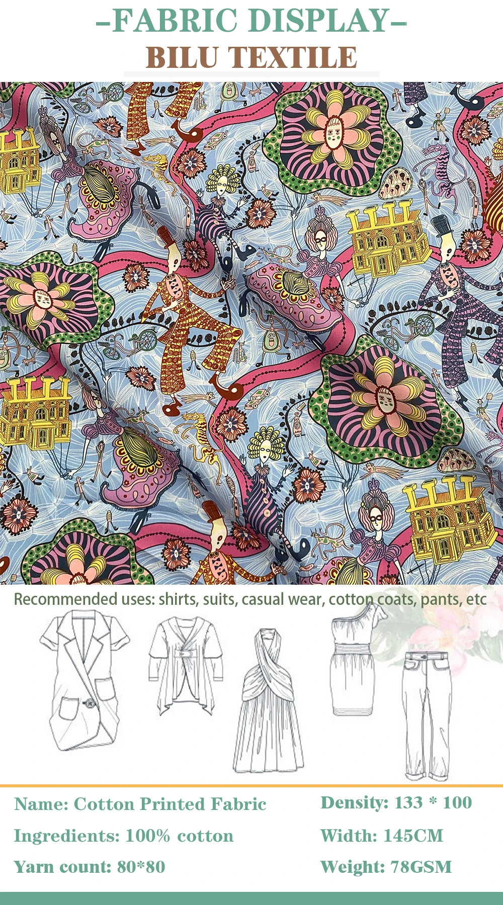 80s 100% Cotton Poplin Like Liberty cotton fabric meter 2025 Shirley Smith Sewing Making Dress Clothing Handmade Kids Dly cloth