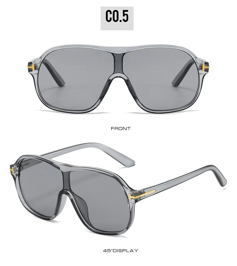 Retro Sunglasses T-Piece Large Frame Sun Glasses Trend Man Toad Eyewear Outdoor Fashion Sunscreen Eyeglasses UV400