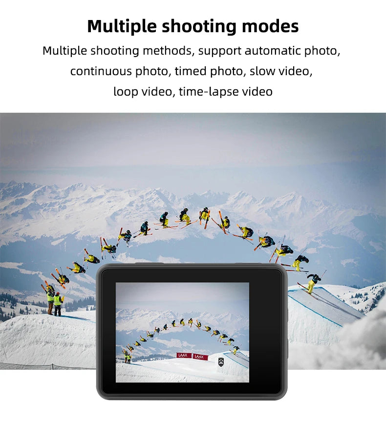 Action Sports Camera 4K Action Cam Pro Touchscreen Helmet Motorbike Helmet Cameras Video Recording Outdoor Waterproof WiFi