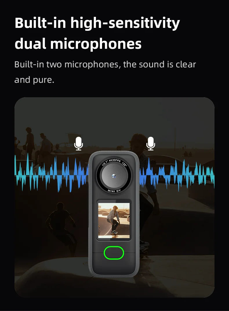 4K Wifi Action Camera Mini Sports Camera Waterproof Touch Screen HD Sport Cam for Travel Motorcycle Driving Recorder Bodycam