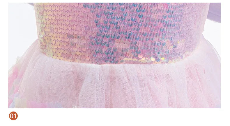 2026 New Baby Girls Princess Dress - Sleeveless Fairy Wings Tutu Gown for Birthday Party & Photoshoot