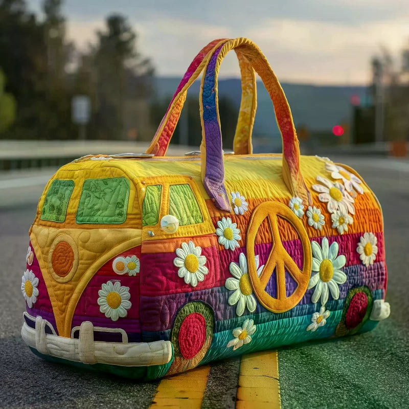 Sun Mountain Forest Quilted Travel Duffle Bag Outdoor Fitness Tote