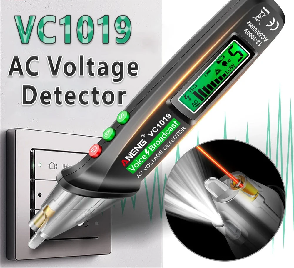 Circuit Breaker Finder with Voice Broadcast and Infrared Sensor Positioning Voltage Tester Electric Wire Detector