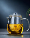 480/650ml Heat-Resistant Teapot With Glass Tea Strainer Infuser Flower Kettle Kung Fu Teawear Set Puer Oolong Pot Teaware