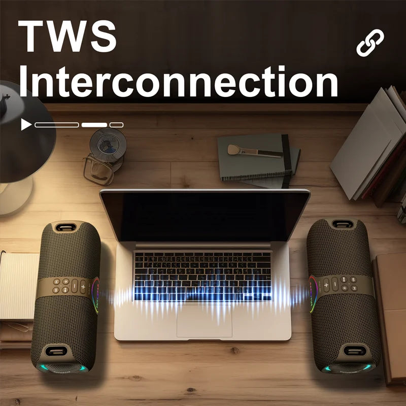 Outdoor portable wireless Bluetooth speaker 120W high-power karaoke speaker RGB subwoofer TWS/TF/AUX party karaoke speaker