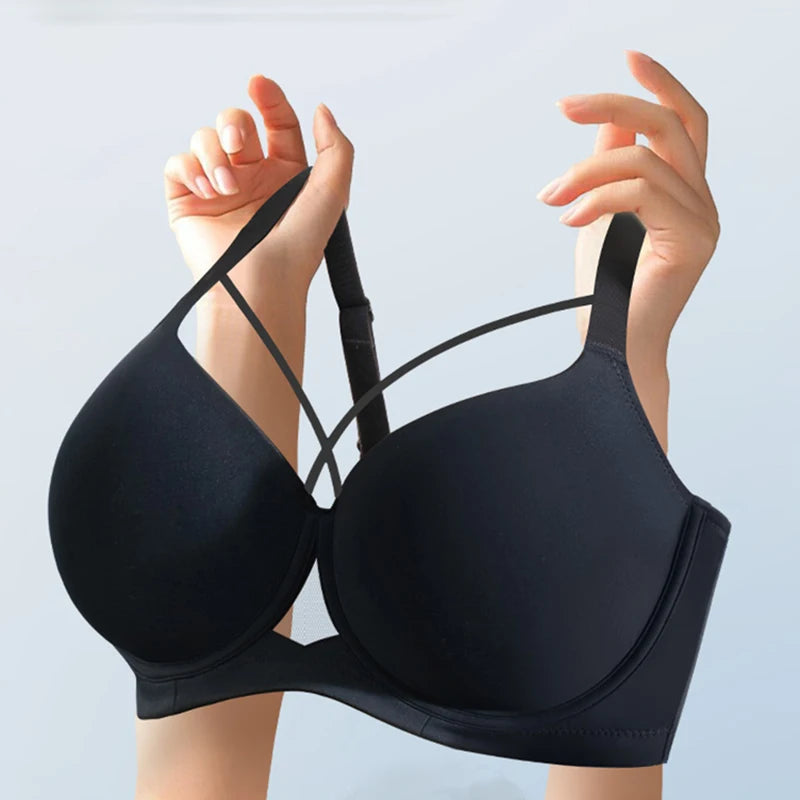 Womens Seamless Underwire Push Up Support Bra