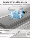 Luxury Magnetic Stand Phone Case for iPhone 15 Pro Max with Lens Protection 360° Rotatable Ring Holder Magsafe Matte Phone Cover