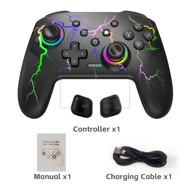 Wireless Pro Controller for Nintendo Switch / Switch Lite / OLED – 1000mAh Battery with Programmable Turbo Function