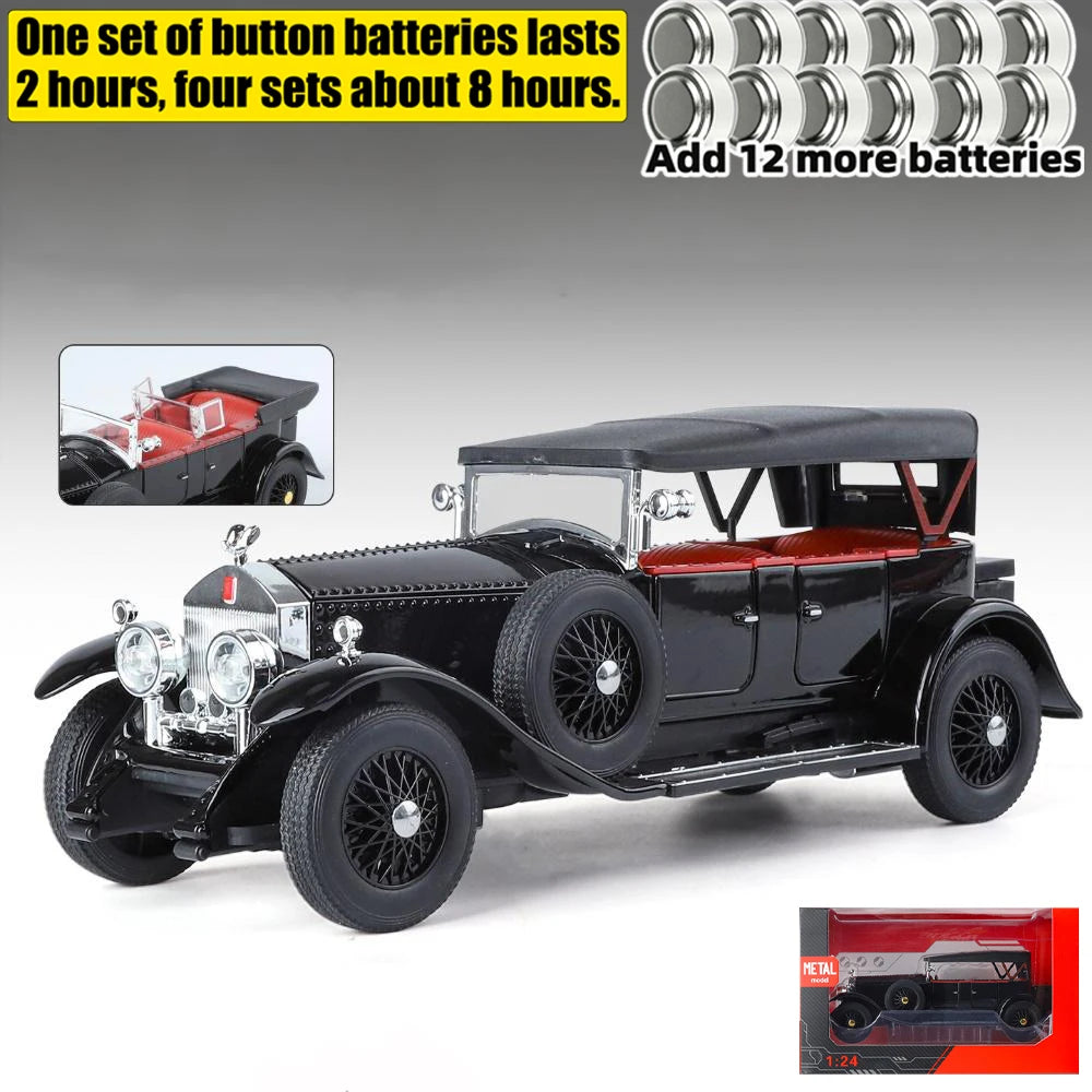 1:24 Rolls Royce Phantom I 1925 Luxury Classic Retro Sedan Alloy Diecast Model Car Home Trendy Toys Ornaments Birthday Present