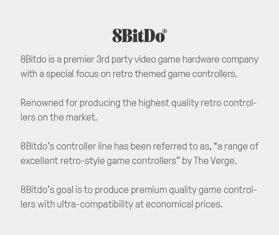 Bluetooth Retro Gaming Controller with Six Button Layout for Nintendo Switch PC and Android