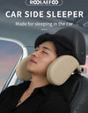 Adjustable headrest in the rear of a car necessary for traveling and sleeping