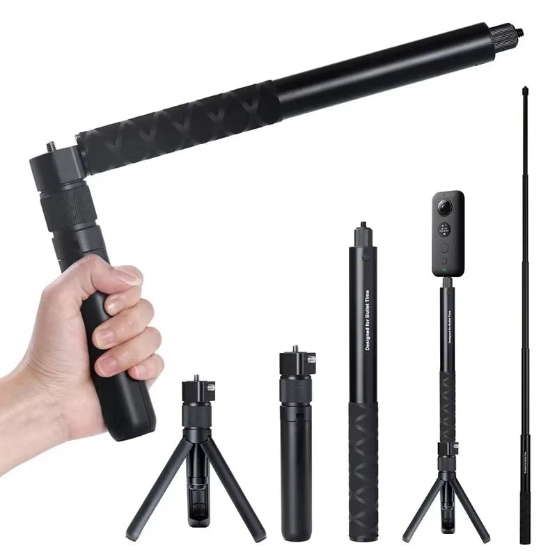 Bullet Time Invisible Selfie Stick for 360 Action Cameras and Sports Cameras