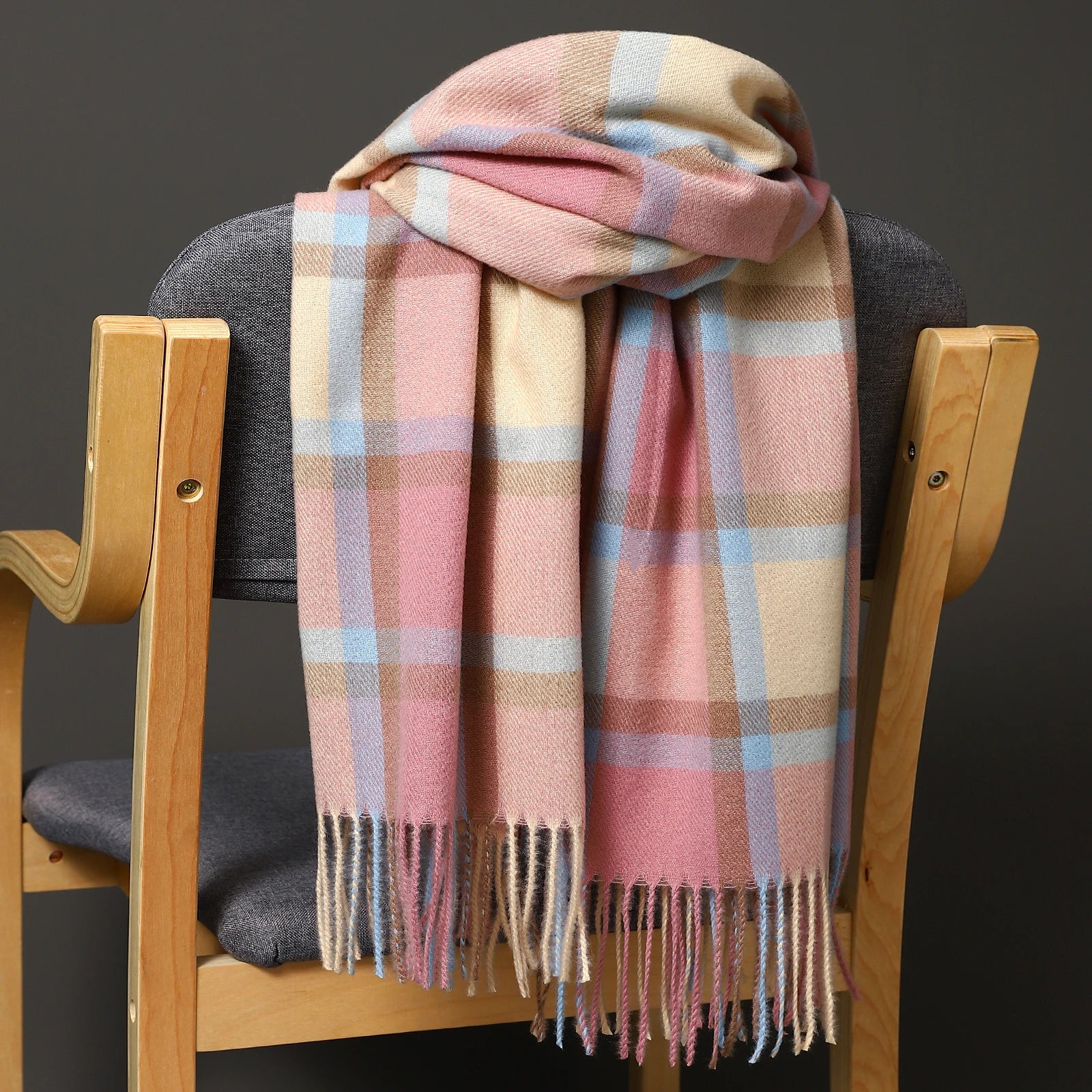 Autumn Winter Warm Cashmere Scarf Dot Pattern Long Tassels Women Thicken Wrap Shawl Lady muffler Wool Pashmina