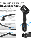 Low Profile Microphone Arm with Cable Channels Desk Clamp 360° Rotatable Foldable for Streaming Recording