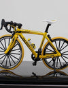 Diecast Metal Bicycle Model 1:10 Scale City Folded Road Race Cycling Mini Bike for Collection Friend Children Gift Boys Toys