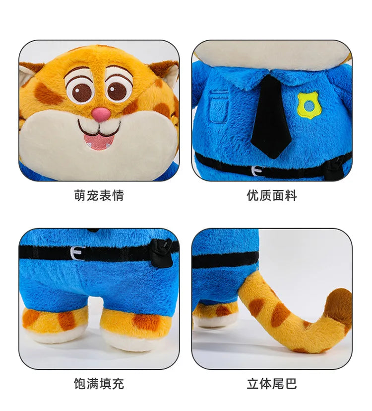 Hot 60cm Cute Kawaii Clawhauser Plush Toy Zootopia Stuffed Doll Soft Pillow Kids Birthday Xmas Gift Soft Animal Doll Play
