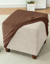 1PC Stretch Square Ottoman Stool Covers Super Soft Velvet stool Cover Elastic All-inclusive Footrest Slipcovers for Living Room