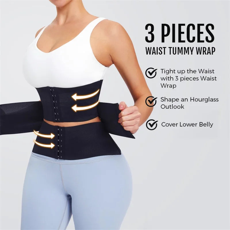 Women's Waist Trainer Corset – Tummy Wrap Shapewear Belt for Slimming & Postpartum Support