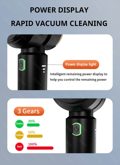 Powerful Car Vacuum Cleaner Portable Hand Held Cordless Vacuum Cleaner For Car Wireless Cleaner Robot Cleaning Machine