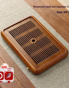 Tea Tray Home Small Solid Wood Pear Wood Dry Soaking Platform Water Storage Tea Set Tea Tray Wooden Tray