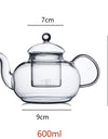 400-1000ml Clear Teapot With Removable Infuser Glass Teapot Stovetop Safe Loose Leaf And Blooming Tea Maker