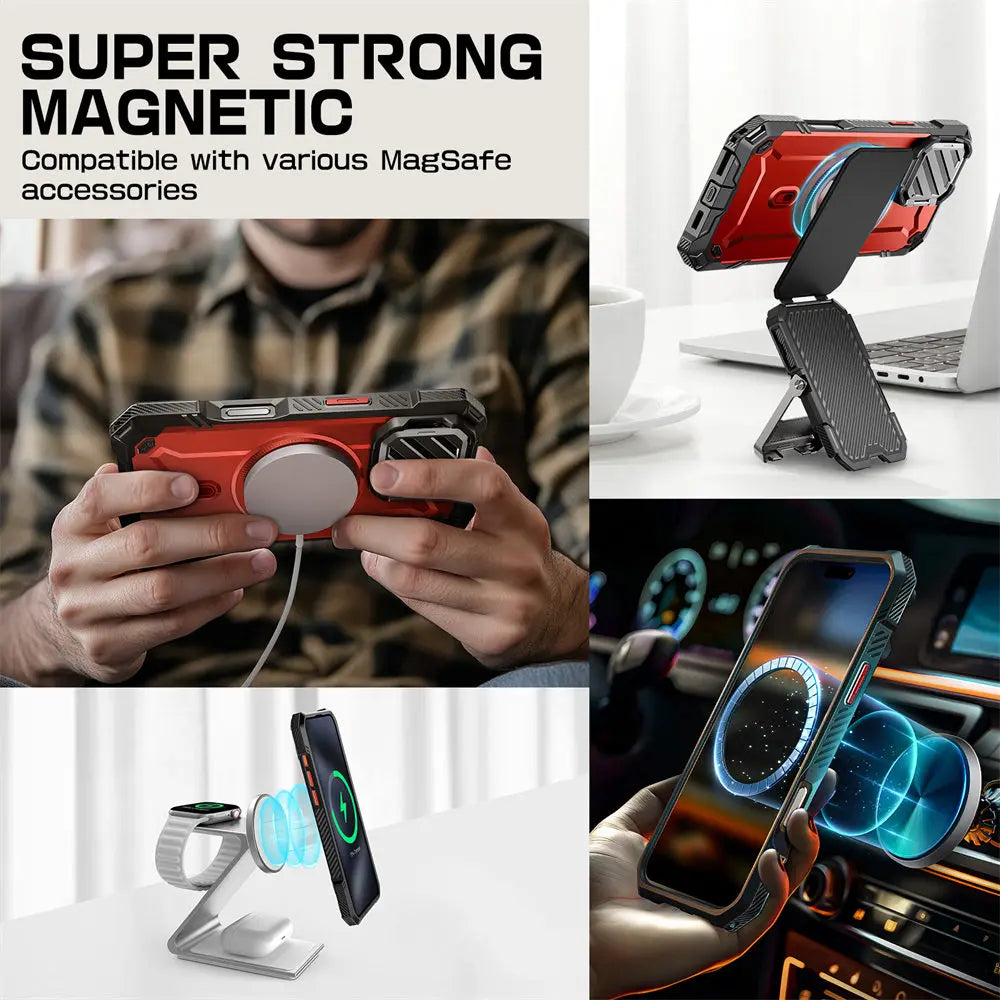 For iPhone 16 Pro Case 6.3" 2024 UB Mag XT Heavy Duty Rugged Strong  Phone Case with Camera Cover