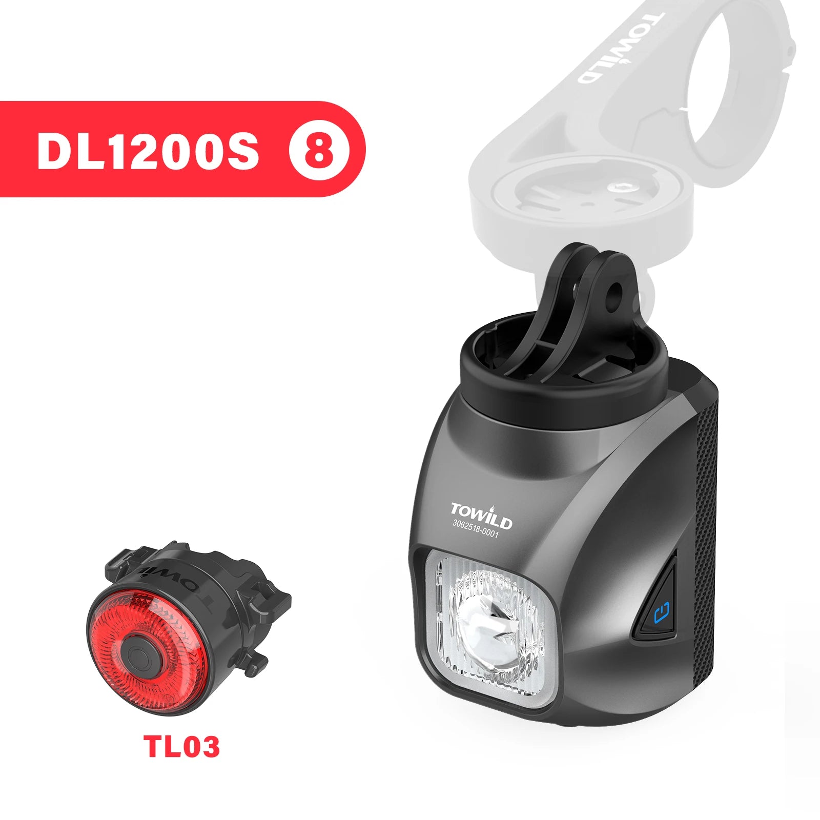 DL1200S Bicycle Light With Anti-Glare Cut-Off Line Beam 1500LM Rechargeable Led Bike Front Lights Mtb Cycling Headlights