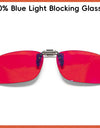 Clip 100% Blue Light Blocking glasses Red Lens ,Orange Lens Anti fatigue Detachable Lens Gaming Glasses Computer Eyeglasses