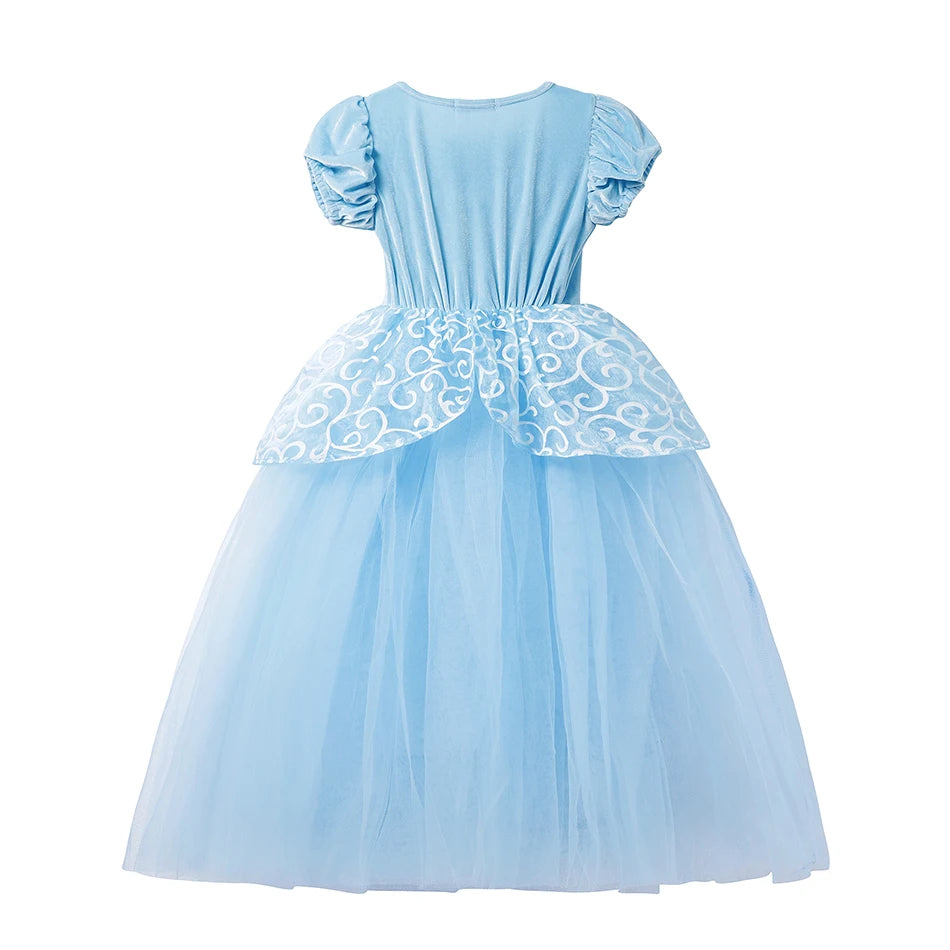 Light Up Cinderella Princess Girls Cosplay Dress Costume Led Vestidos Birthday Party Dress Halloween Clothes