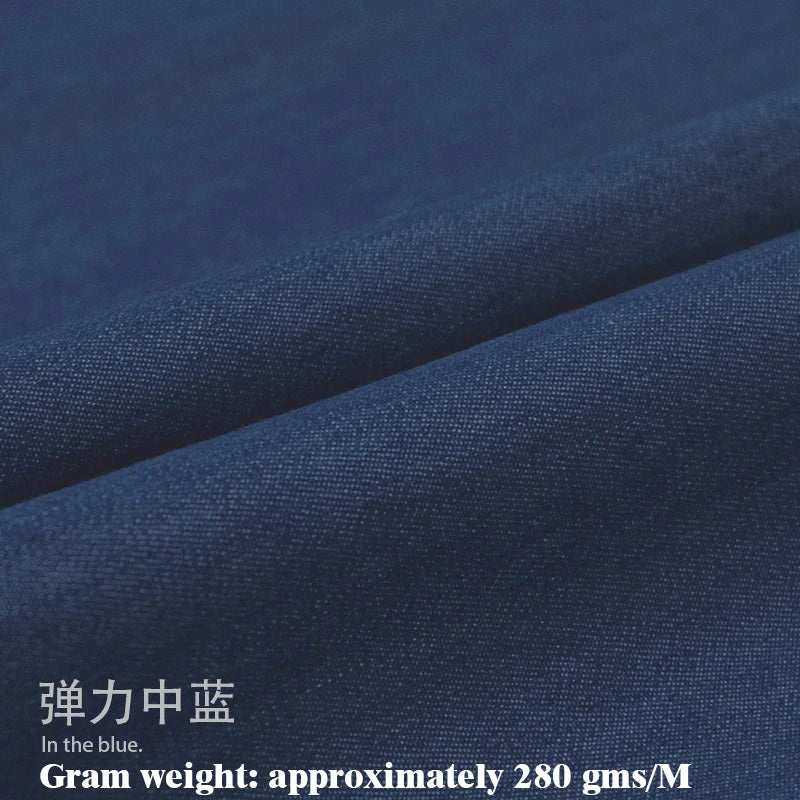 1M/2M/3M/5M Elastic polyester cotton denim fabric for jeans,Skirt Jacket,shirt,bag,DIY, handmade Sewing  Fabric