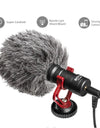 Professional Cardioid Shotgun Microphone for iPhone Android Smartphone PC Canon Nikon DSLR Camera Recording Vlog