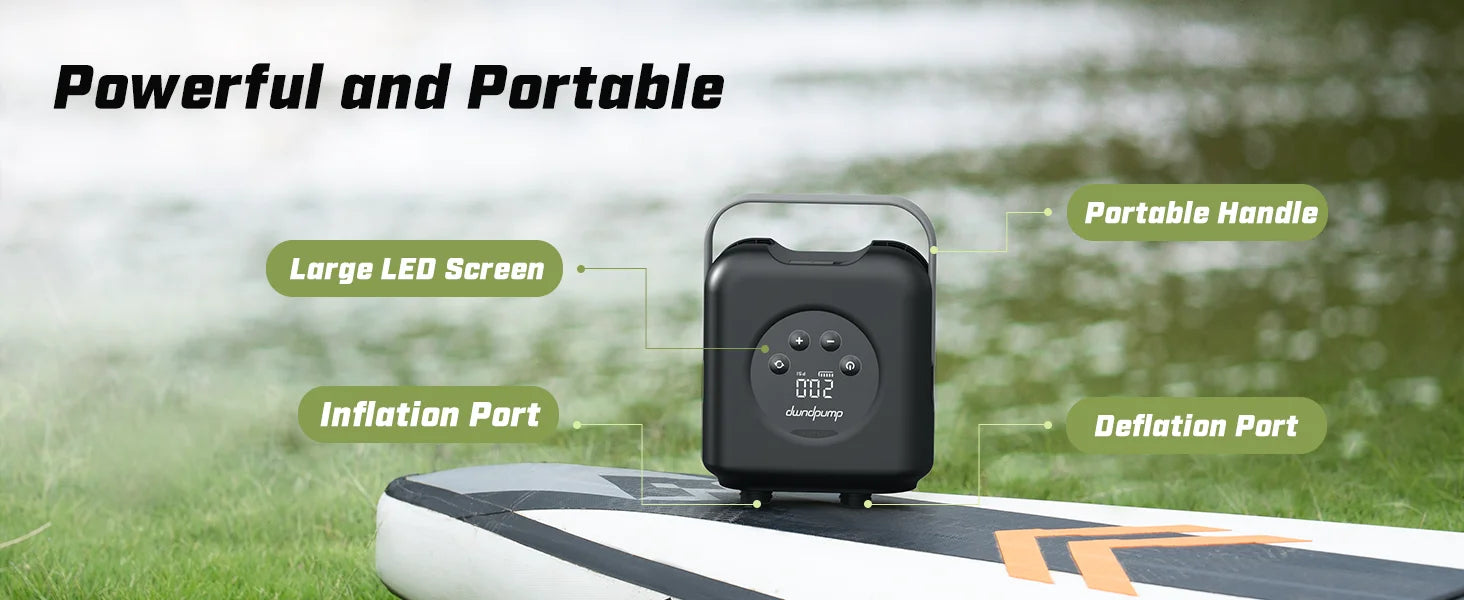 SUP Boat Accessories Inflatable Pump for Pvc Kayak Kite Wings 20PSI Rechargeable Inflate Deflate Stand Up Paddle Pump