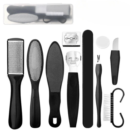 10Pcs Profession Stainless Steel Callus Remover Foot File Scraper Pedicure Tools Dead Skin Remove for Heels Feet Care Products