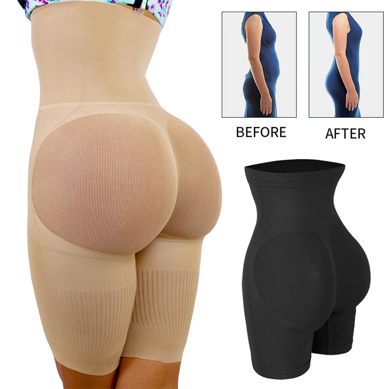 Seamless Body Shaper Shorts Shapewear Women High Waist Tummy Control Thigh Slimming Sculpting Butt Lifter Mesh Buttock Enhancer