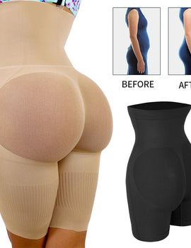 Seamless Body Shaper Shorts Shapewear Women High Waist Tummy Control Thigh Slimming Sculpting Butt Lifter Mesh Buttock Enhancer